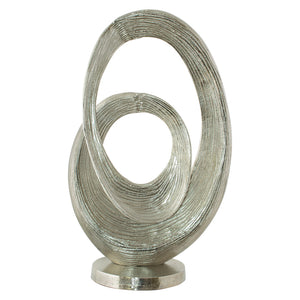 Swirl Nickel Sculpture (52 x 30 cm) - MHF Decor-Delights