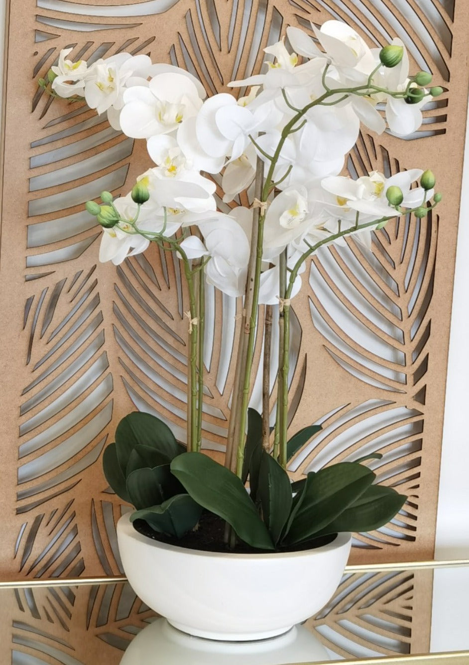 White Orchid in Pot (64 cm) - MHF Decor-Delights