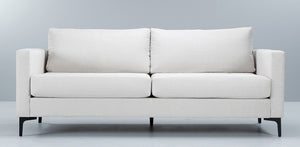 Chrismar Fabric 3 x Seater (Creme/Black legs) - MHF Decor-Delights
