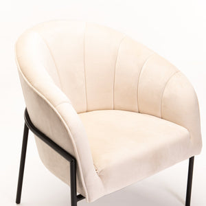 St. Luke Velvet Occasional Chair (Available in Cream and Petrol Blue) - MHF Decor-Delights
