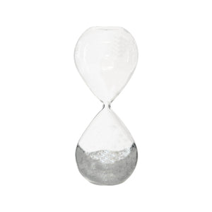 Glitter Silver Hour Glass (24 cm) - MHF Decor-Delights