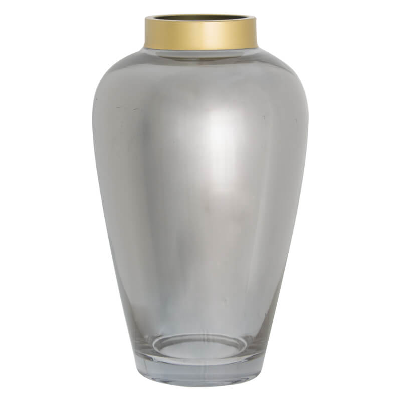 Tanish Smoke Vase Gold Neck (26 cm) - MHF Decor-Delights