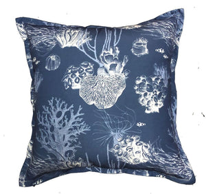 Navy Coral Cushion - MHF Decor-Delights