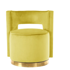 Angel Swivel Chairs with gold legs (Available in Mustard, Mink, Mocha and Grape) - MHF Decor-Delights