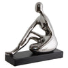Figurine Sitting Silver (32 cm) - MHF Decor-Delights