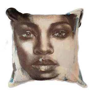 Taupe Face Cushion - MHF Decor-Delights