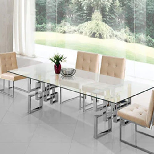 Morocco Lux Dining Table (Available in Silver or Gold) 180 cm
