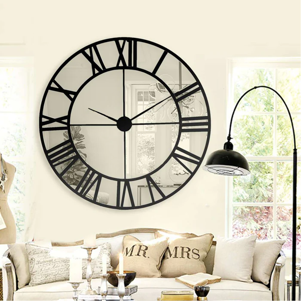 Mirror Roman Wall Clock (80 cm) – MHF Decor-Delights (Pty) Ltd